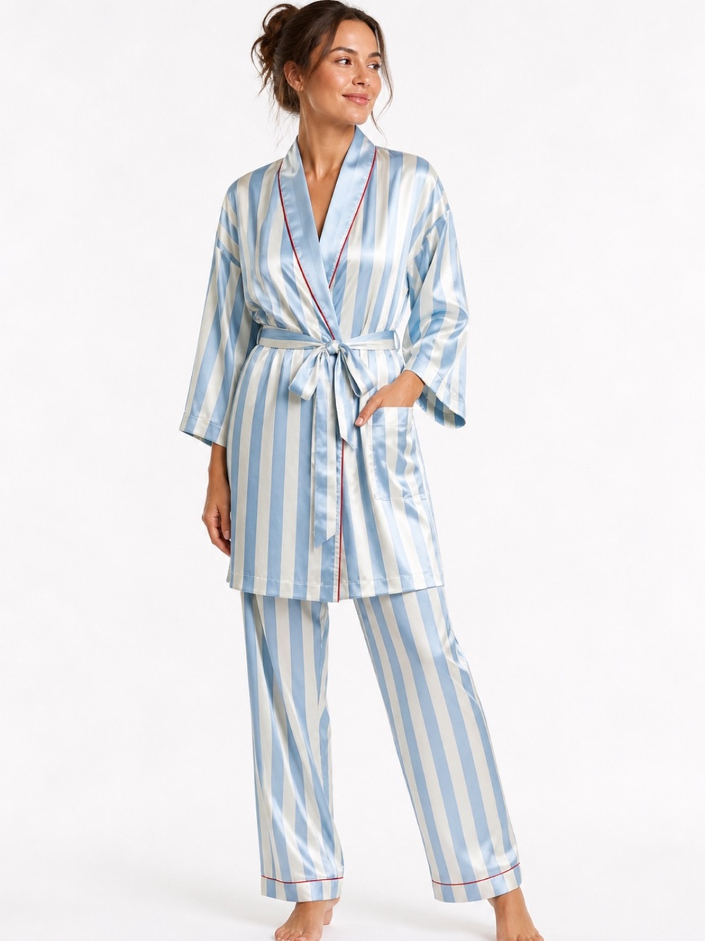 Martha Stewart NWT Women’s Sleepwear 2PC Set Blue stripes size Large